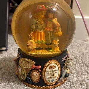 Vintage Style Snow Globe with Figurines